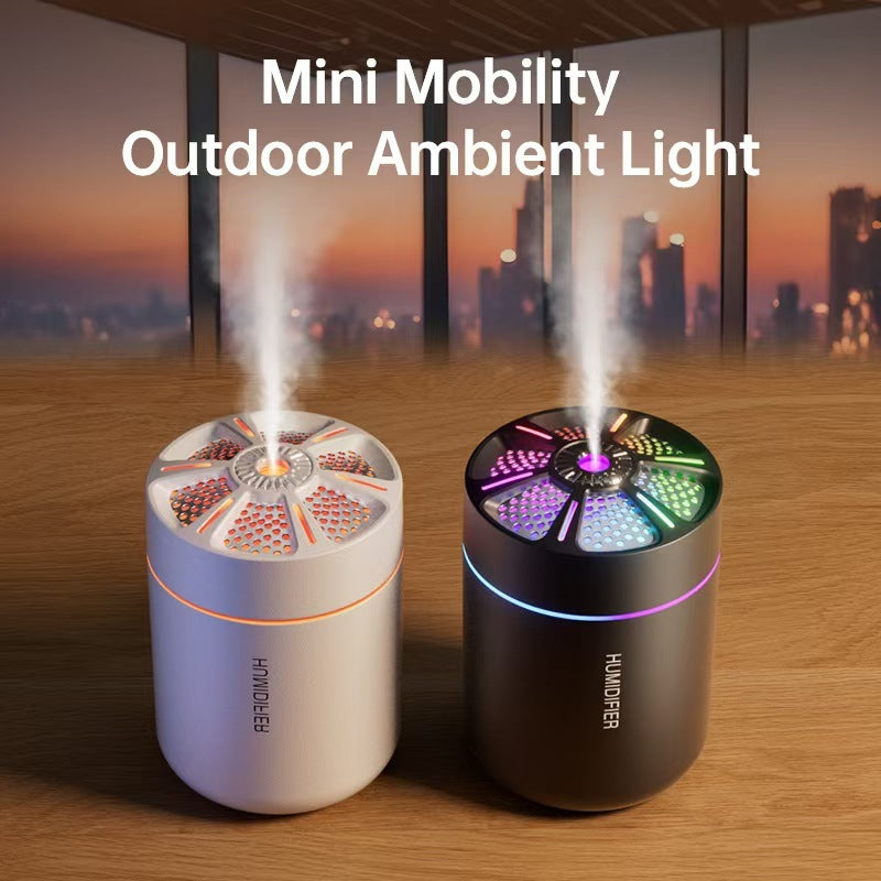 Car Mute Portable Large Spray Ambience Light Humidifier