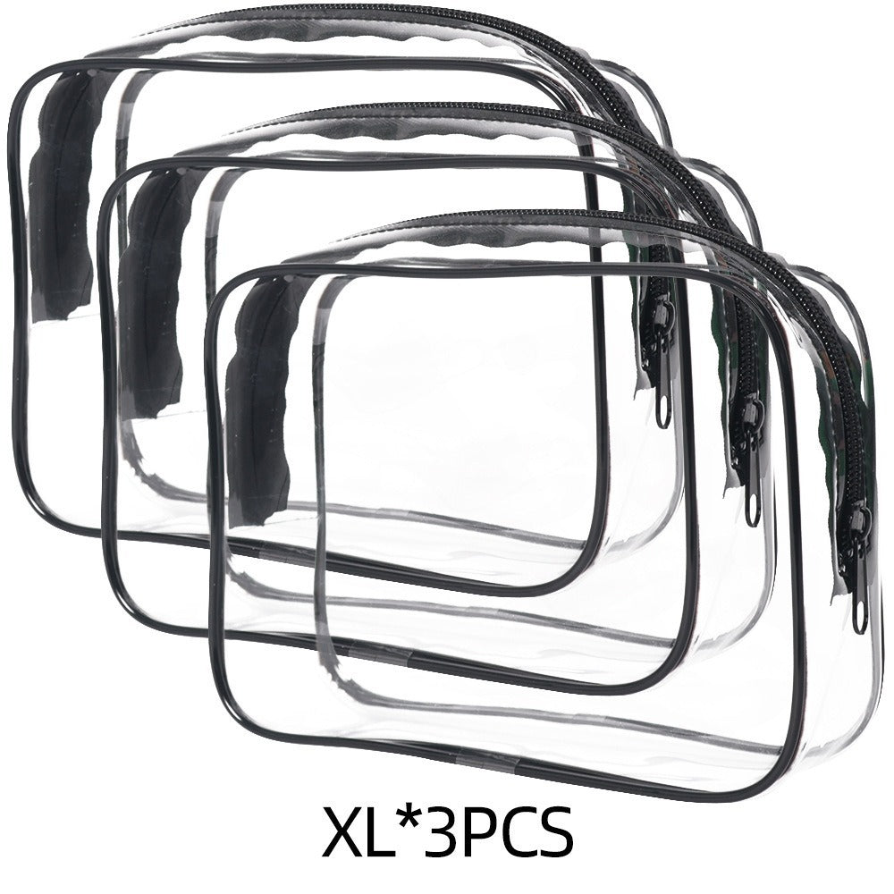 PVC Transparent Makeup Bag, Semi-transparent PVC Bag, Portable Storage Bag, Labubu Bag